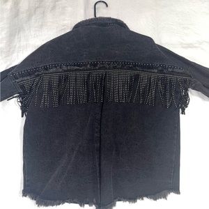 VICI fringe with rhinestone/studded jacket